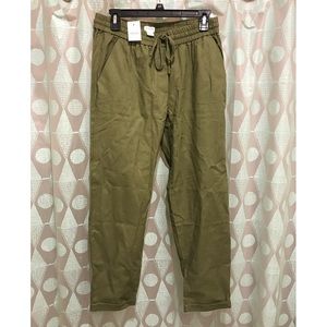 NWT J.Crew linen-cotton drawstring pant